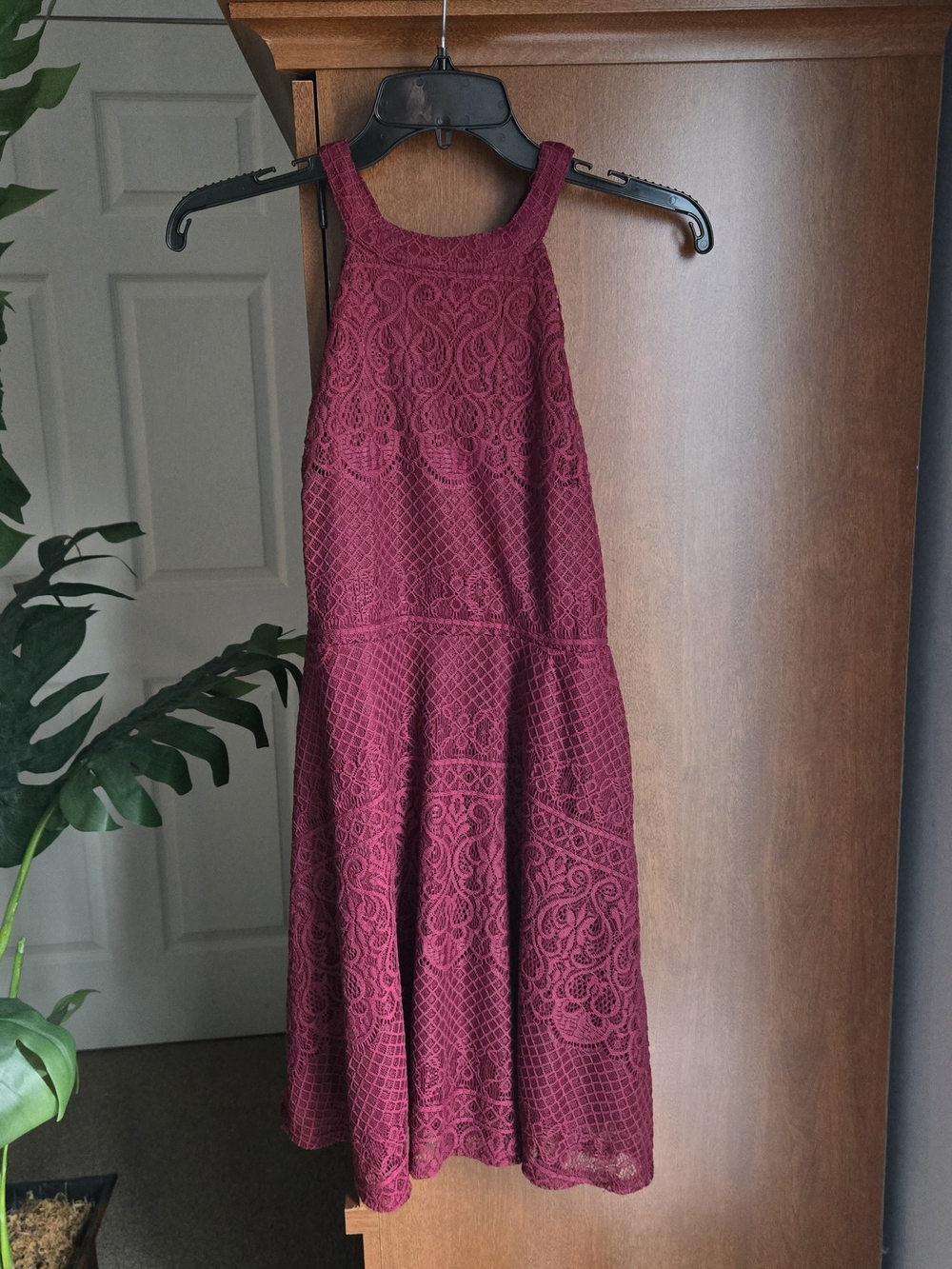Rewind Burgundy Lace Mini Dress